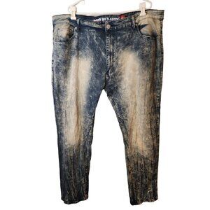 Lion Dynasty Size 42 Mens Jeans Slim Fit Acid Wash